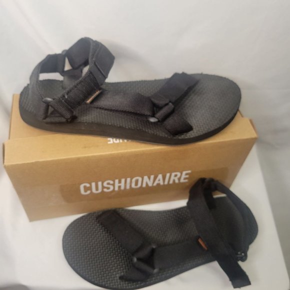 New Cushionaire black adjustable waling sandal women's size 9 - Picture 1 of 4